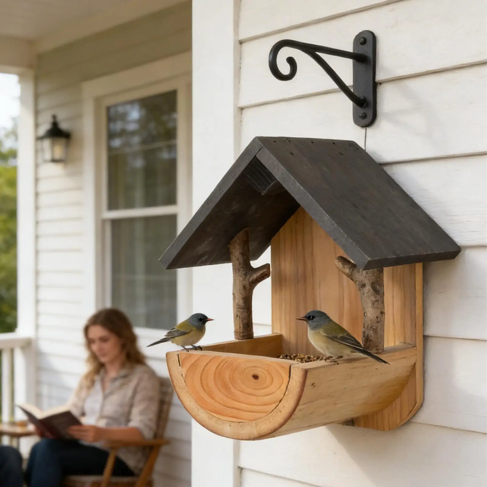 Watches & Jewelry Lvmh - Wall Mount Wooden bird feeder Outdoor