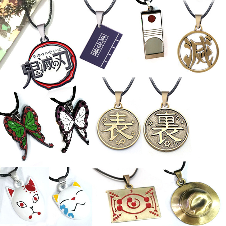 Butterfly Pendant Necklace - Demon Slayer Anime Pendant Necklace Kimetsu