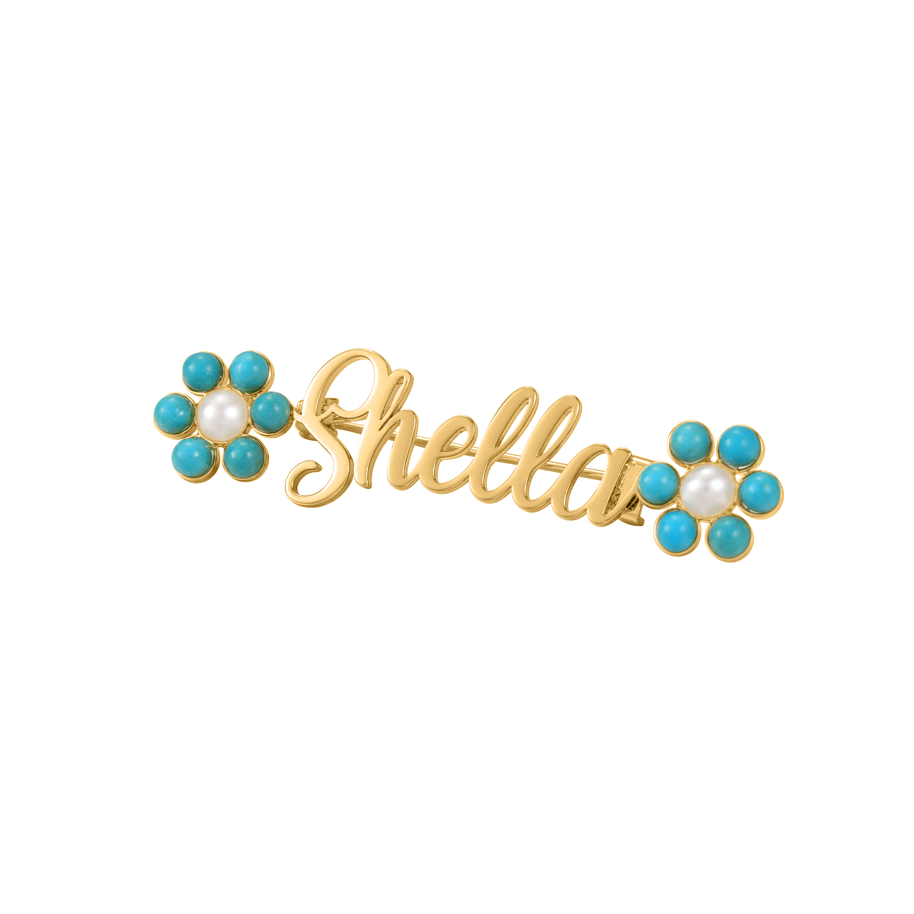 Vintage Brooch Pin - Custom Name Brooch Personalized Cursive Letter