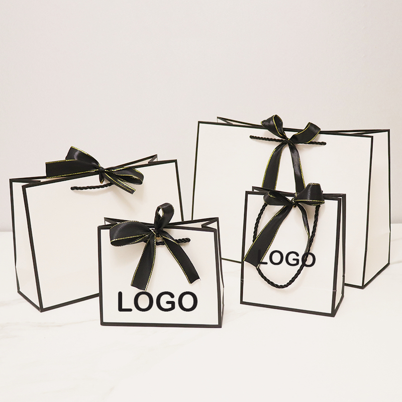 Shop Jewelry & Watches Near Me - 10Pcs Customized Logo Paper Bag Eco-Friendly