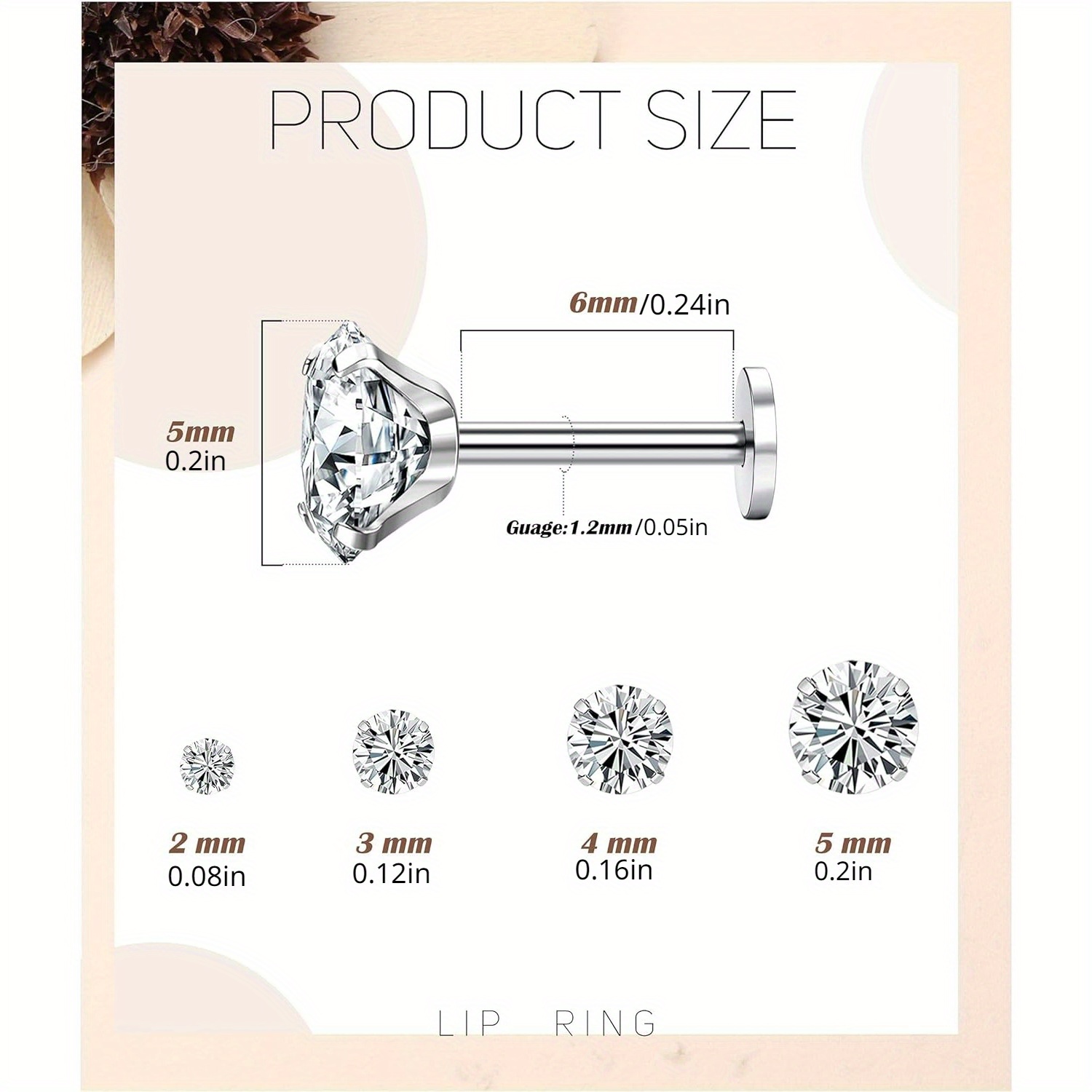 Drperfect Stainless Steel 16G  - Opal Earrings Dangle ulasan dan harga
