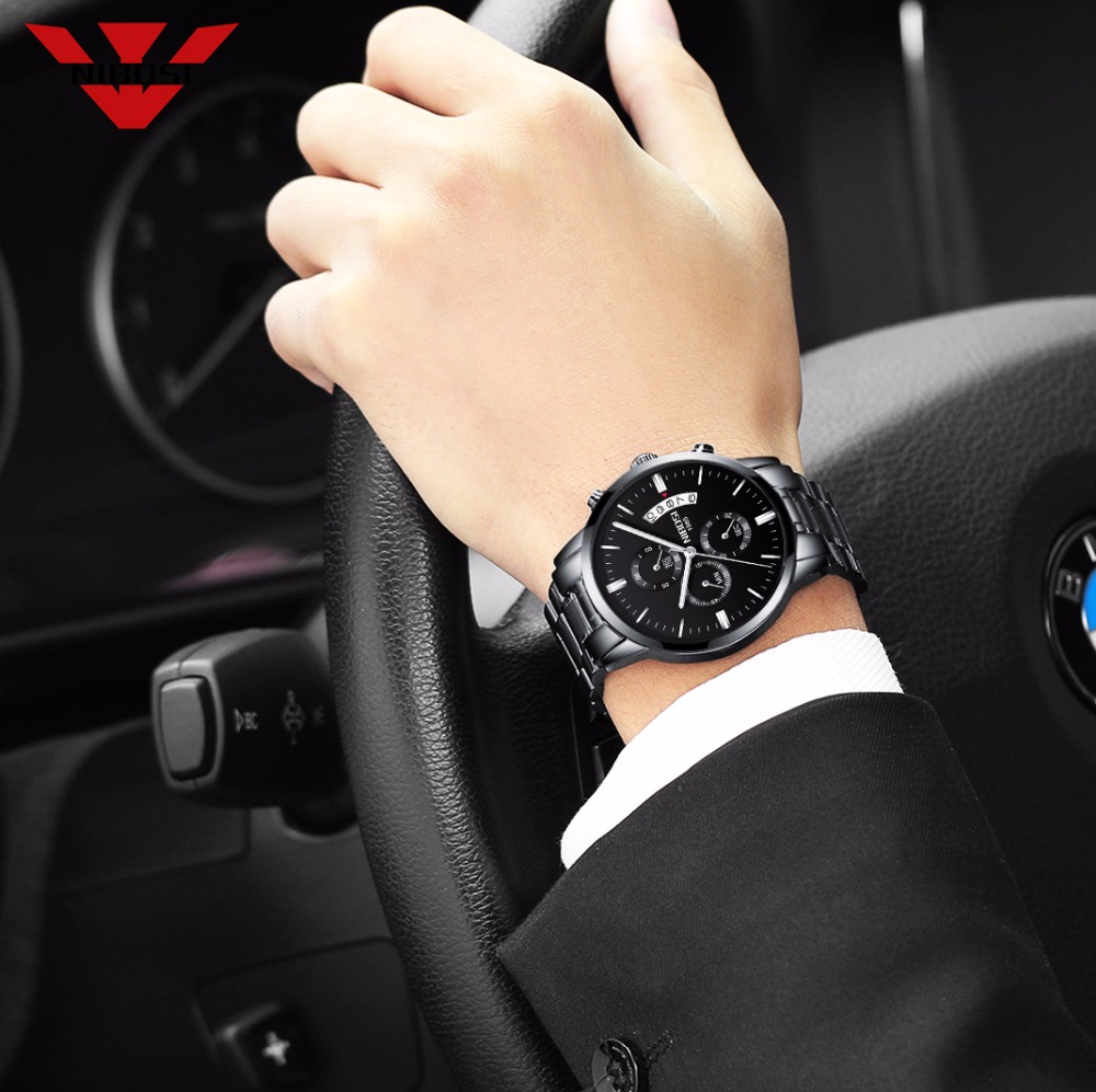 NIBOSI Stainless Steel Black Q - Jewelry Inspired Watches ulasan dan harga