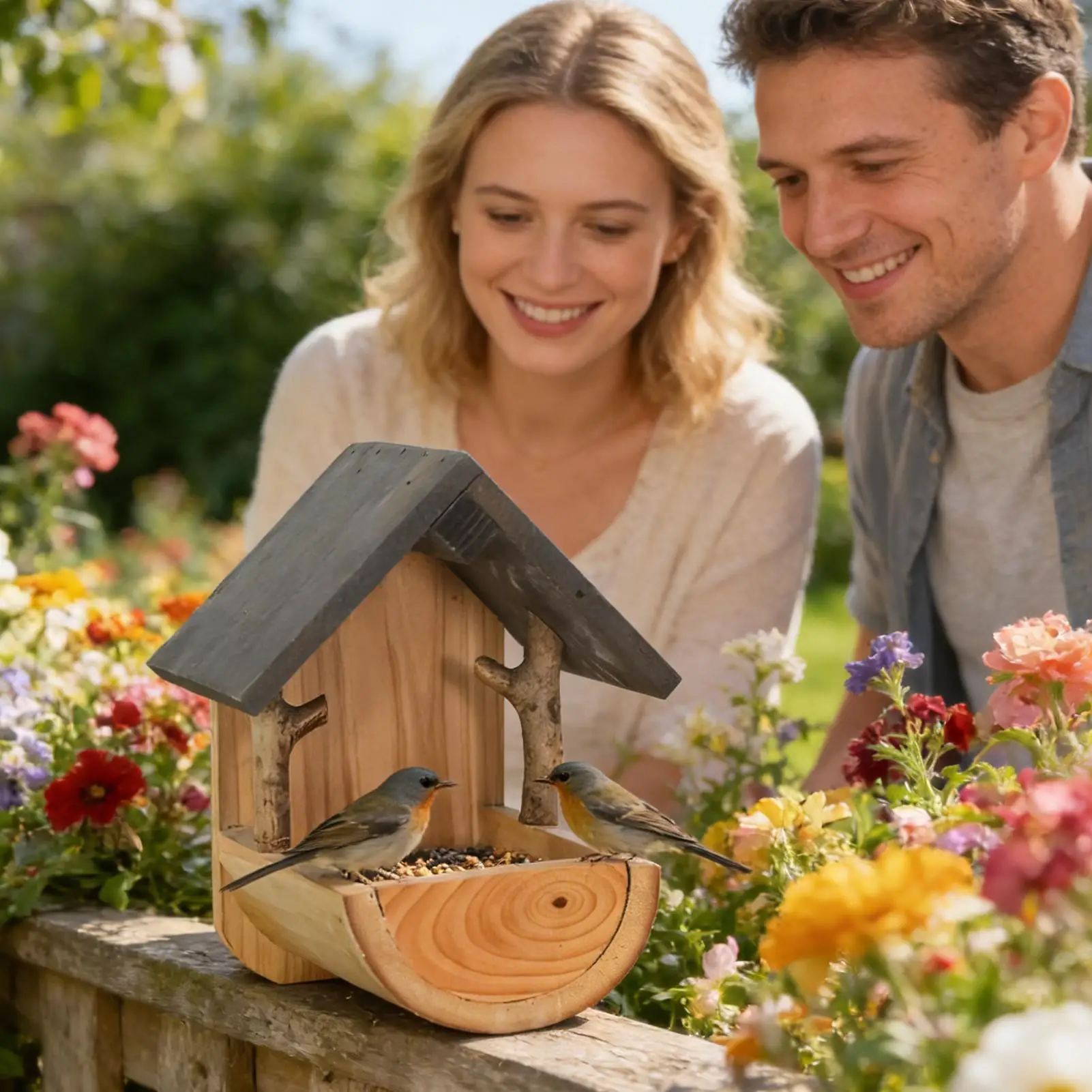 Wall Mount Wooden bird feeder  - Watches & Jewelry Lvmh ulasan dan harga