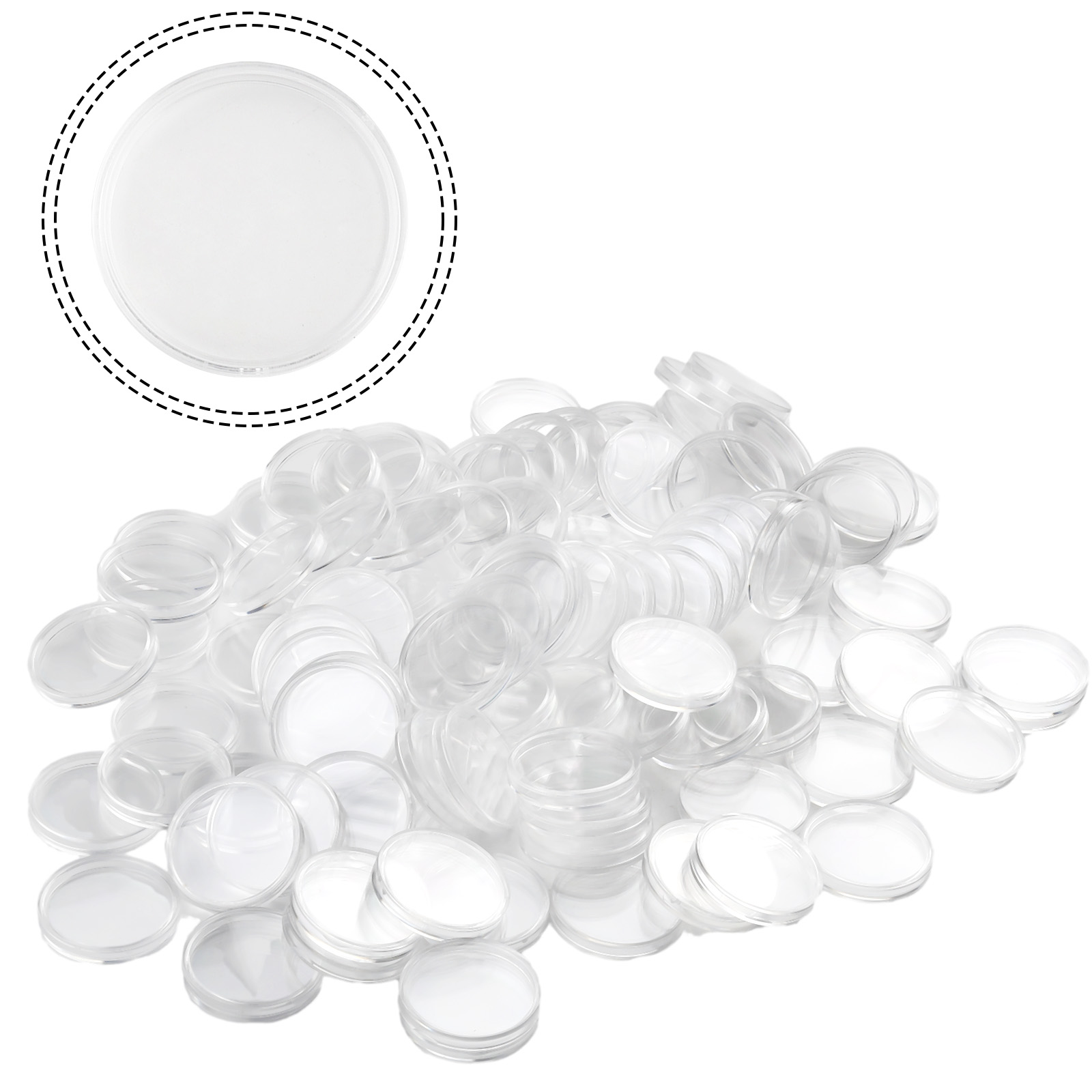 100 Clear Plastic Coin Capsule - Collectors Coins Jewelry & Watches Of Smithtown ulasan dan harga