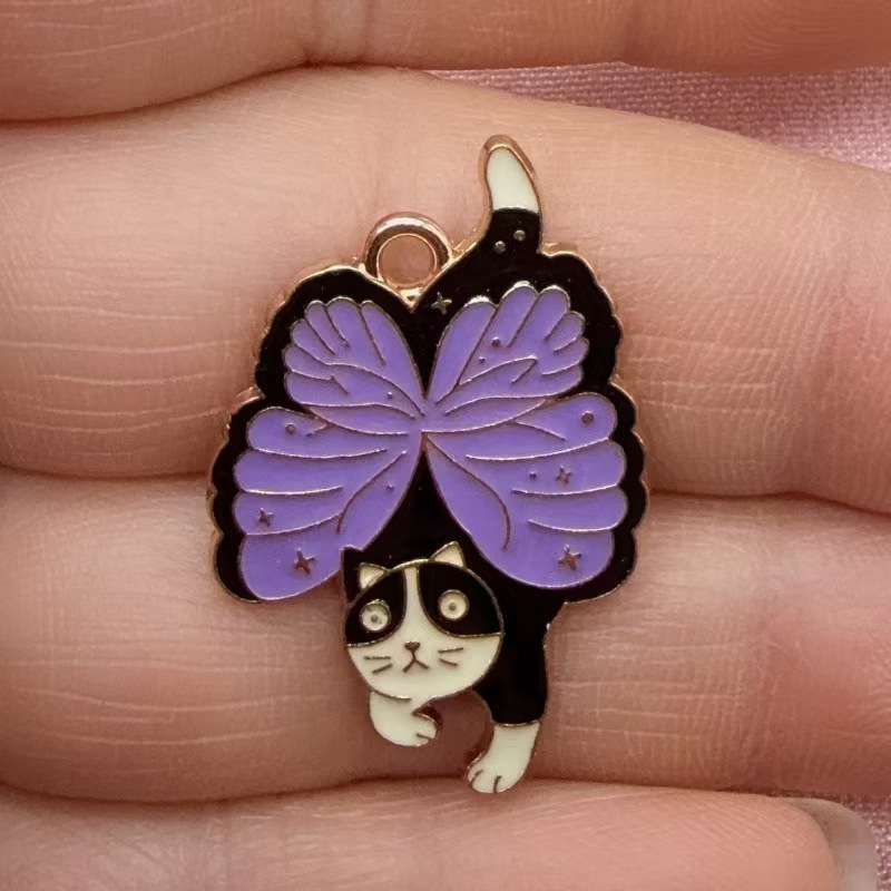 10pcs Butterfly Cat Love Korea - Butterfly Pendant Necklace ulasan dan harga