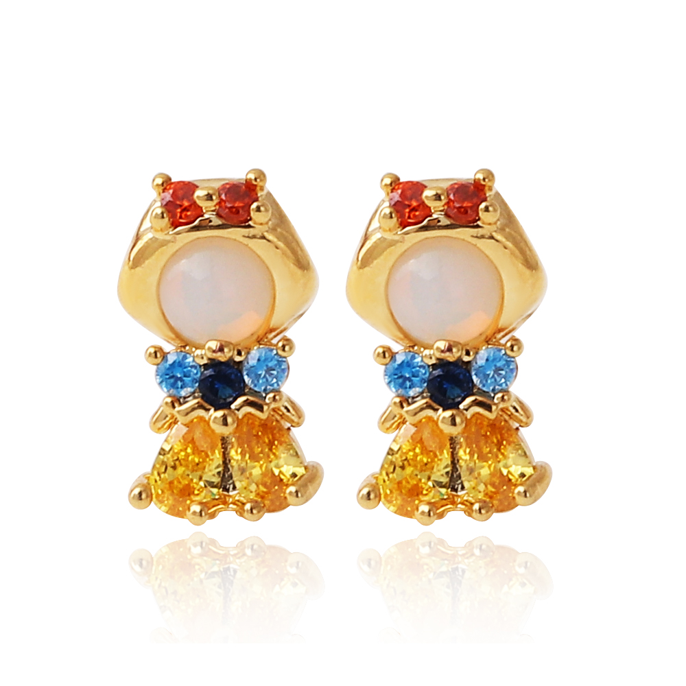 Lovely Pink Crystal Princess E - Opal Earrings Dangle ulasan dan harga