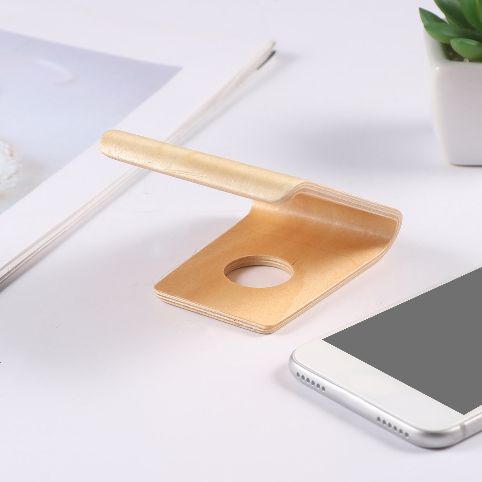 Wooden Phone Bracket Basswood  - Watches & Jewelry Lvmh ulasan dan harga