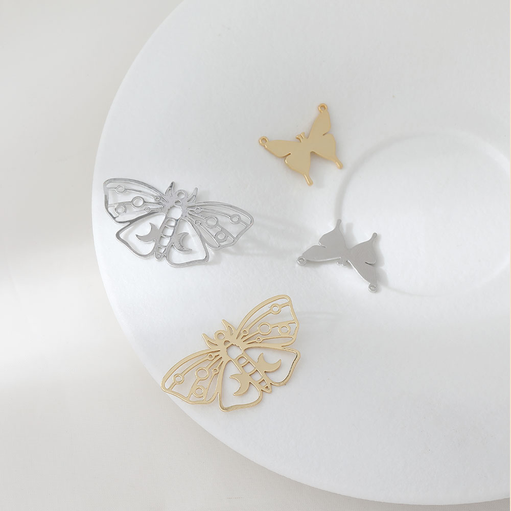 6PCS 14K Gold Plated Sheet Smo - Butterfly Pendant Necklace ulasan dan harga