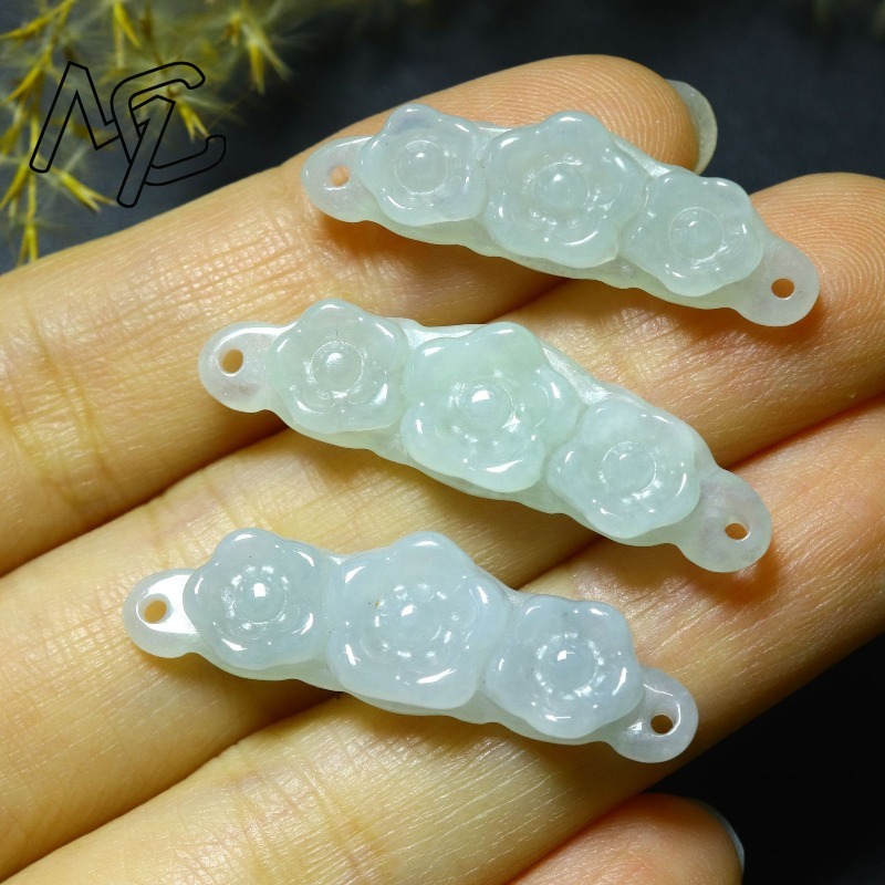 1pc Natural Jadeite Emerald Fl - Jewelry & Watches Sp Zo O ulasan dan harga