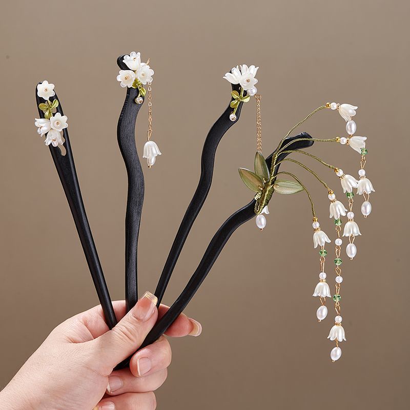 Wooden Flower Hairpin Vintage  - Shop Jewelry & Watches Near Me ulasan dan harga