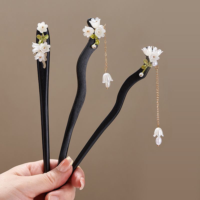 Wooden Flower Hairpin Vintage  - Shop Jewelry & Watches Near Me ulasan dan harga