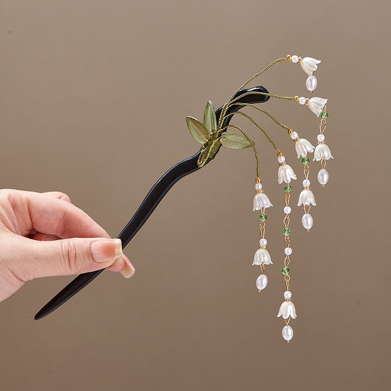 Wooden Flower Hairpin Vintage  - Shop Jewelry & Watches Near Me ulasan dan harga
