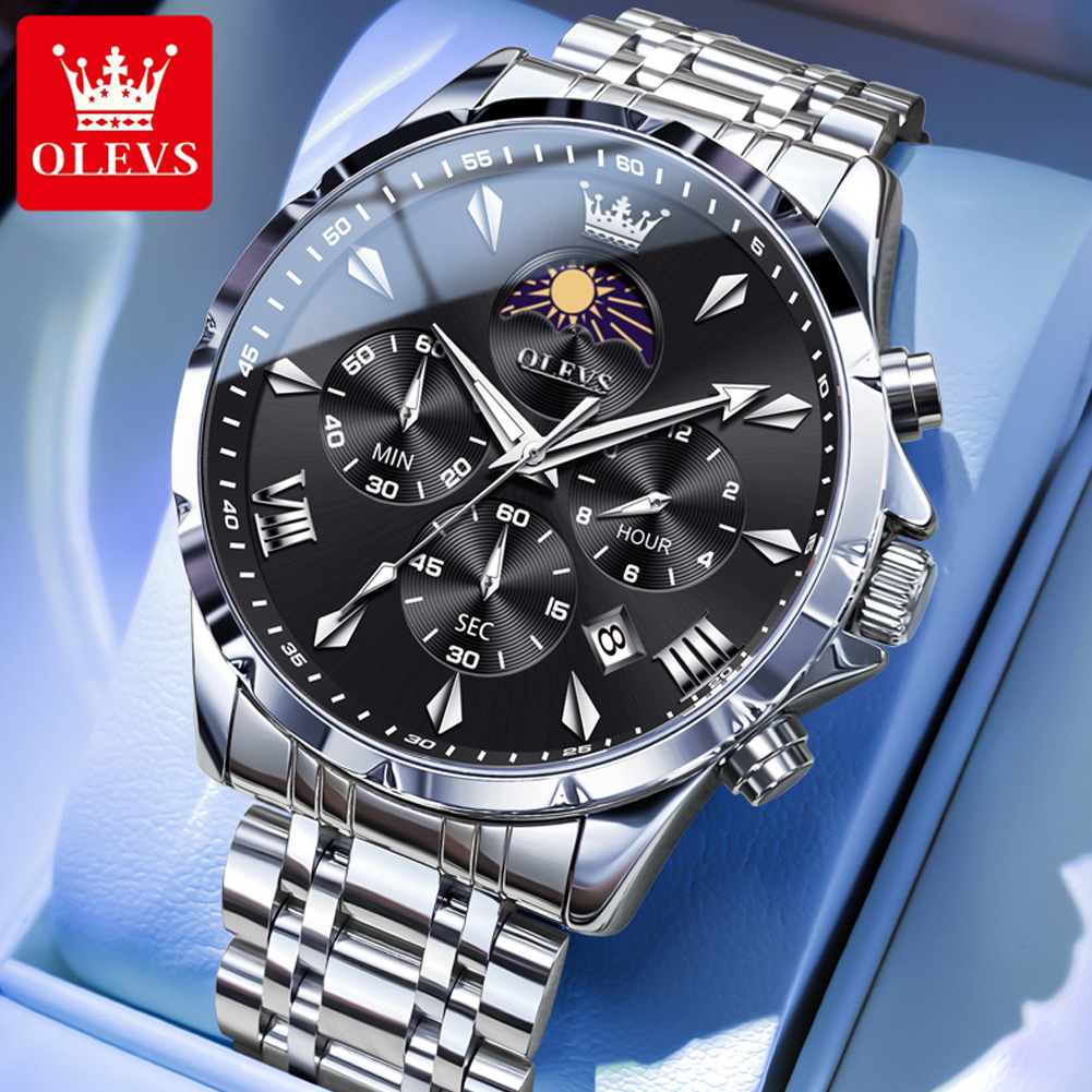 OLEVS 3653 Brand Moon Phase Ca - Jewelry Inspired Watches ulasan dan harga
