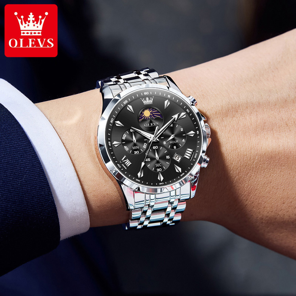 OLEVS 3653 Brand Moon Phase Ca - Jewelry Inspired Watches ulasan dan harga
