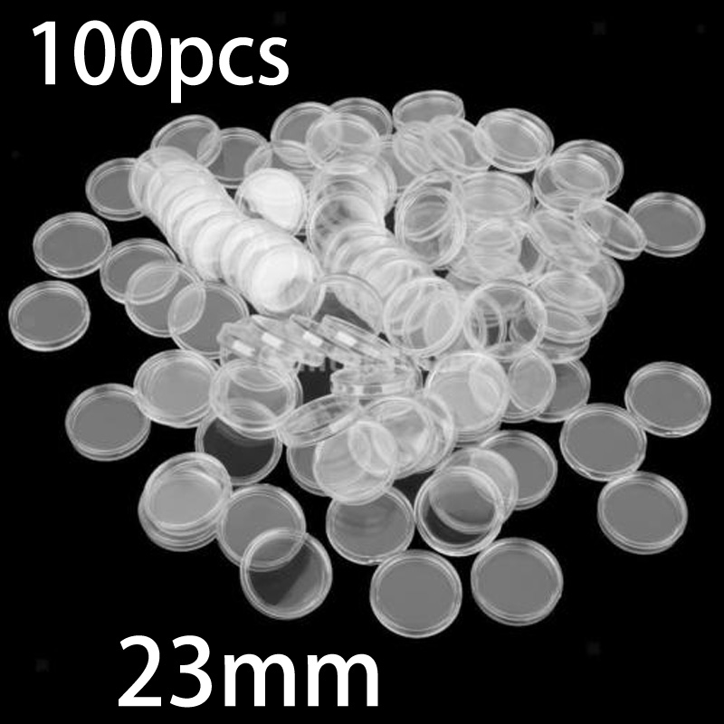 100 Pieces 23mm Clear Round Pl - Collectors Coins Jewelry & Watches Of Smithtown ulasan dan harga