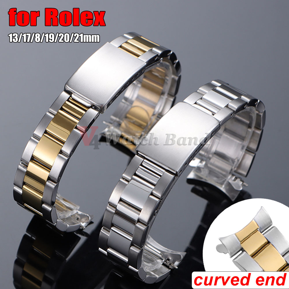 Curved End Metal Strap for Rol - Jewelry Rolex Watches ulasan dan harga