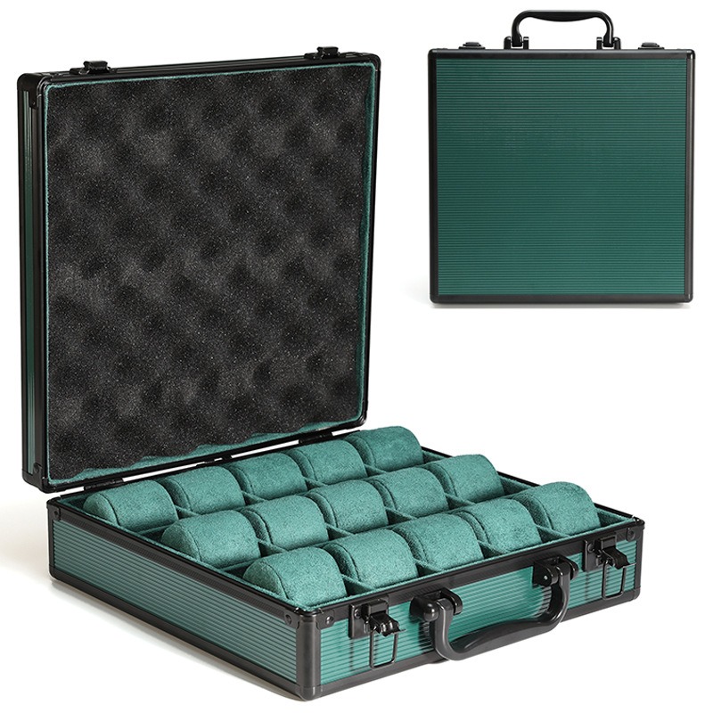 Aluminum Green Watch Box Mens  - Jewelry Rolex Watches ulasan dan harga