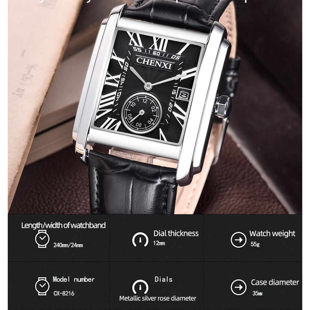 CHENXI 8216 Fashion Classic Sq - Jewelry Inspired Watches ulasan dan harga