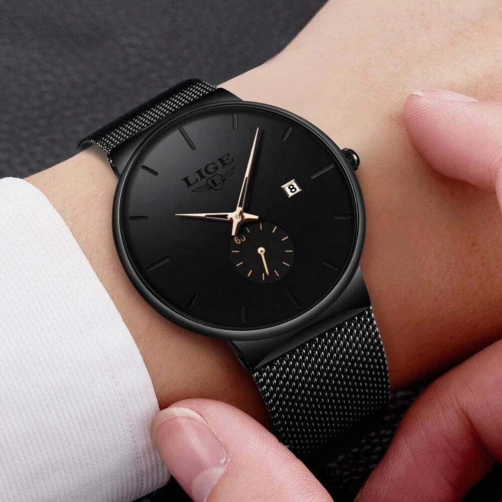LIGE Fashion Mens Watches Top  - Jewelry Inspired Watches ulasan dan harga
