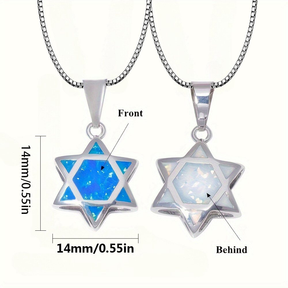 Star of David Opal Pendant Nec - The Jewelry & Watches ulasan dan harga