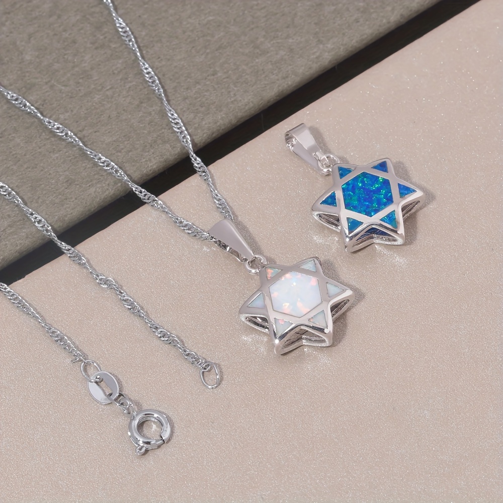Star of David Opal Pendant Nec - The Jewelry & Watches ulasan dan harga