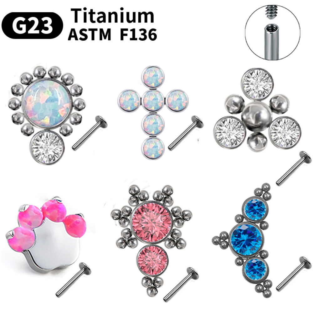 G23 Titanium Piercing Stud Ear - Opal Earrings Dangle ulasan dan harga