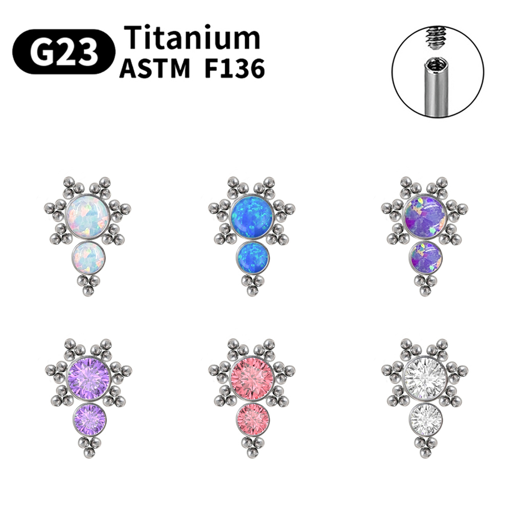 G23 Titanium Piercing Stud Ear - Opal Earrings Dangle ulasan dan harga