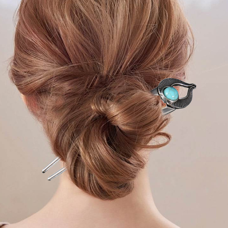 Egypt Turquoise U Shape Hair F - Shop Jewelry & Watches Near Me ulasan dan harga