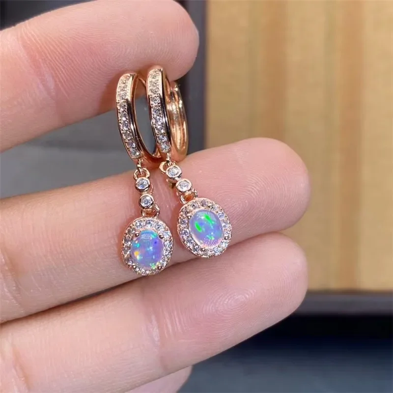 New Natural Opal Earrings 925  - Opal Earrings Dangle ulasan dan harga