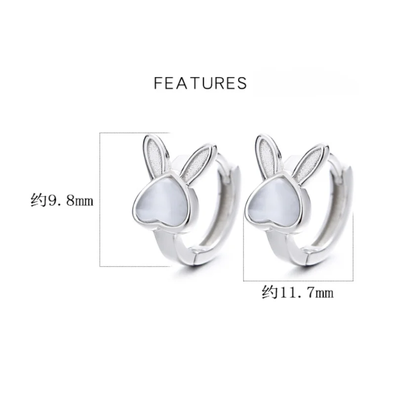 925 Sterling Silver Rabbit Opa - Opal Earrings Dangle ulasan dan harga